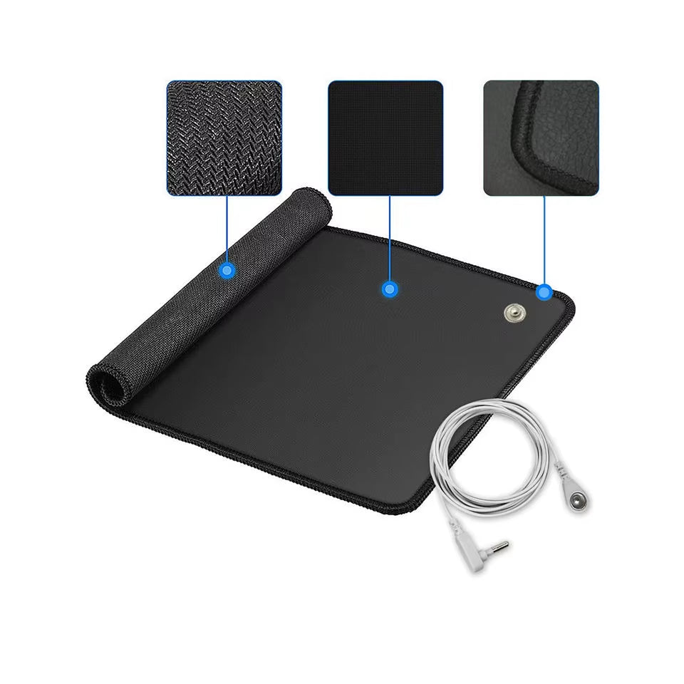 High Quality Relieve Stress and Anxiety Leather Rubber Antiseptic Anti-Static Yoga Meditation Grounding Mat
